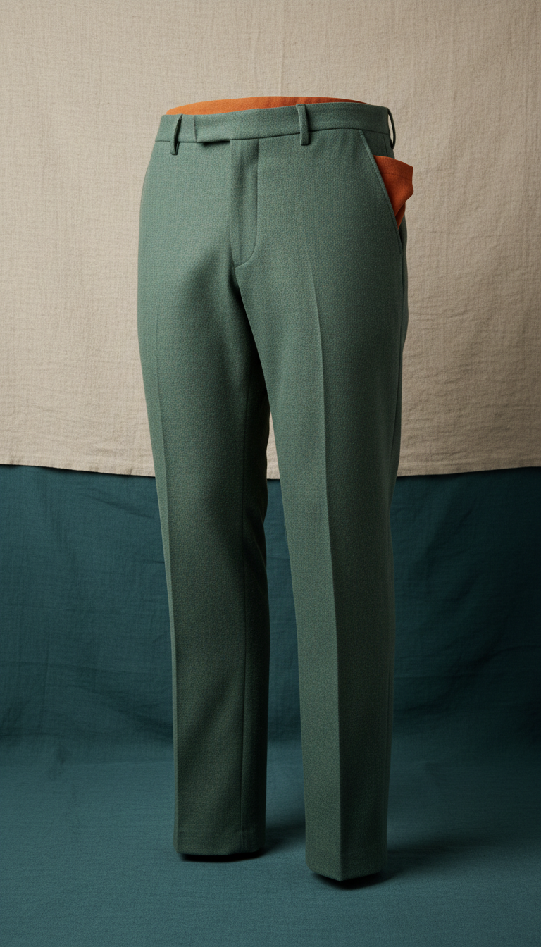 Urban sage wool trousers