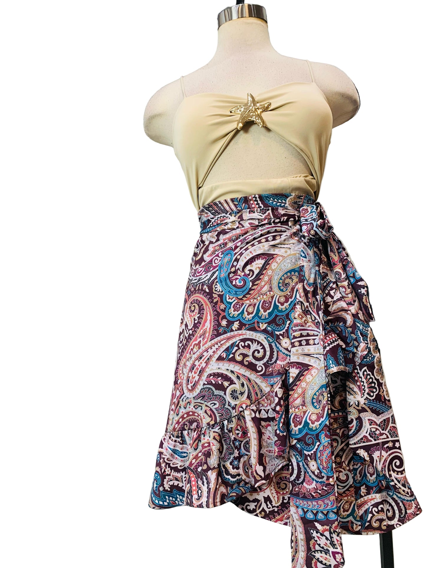 Nylon Wrap Around Skirt