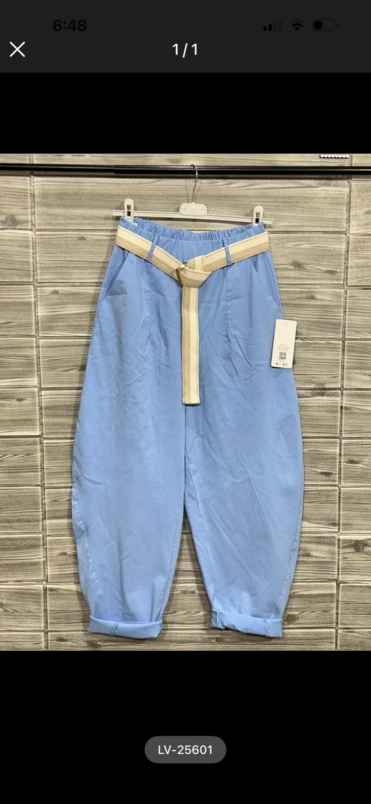 Italian Barrel Leg Ankle Pants – With Belt