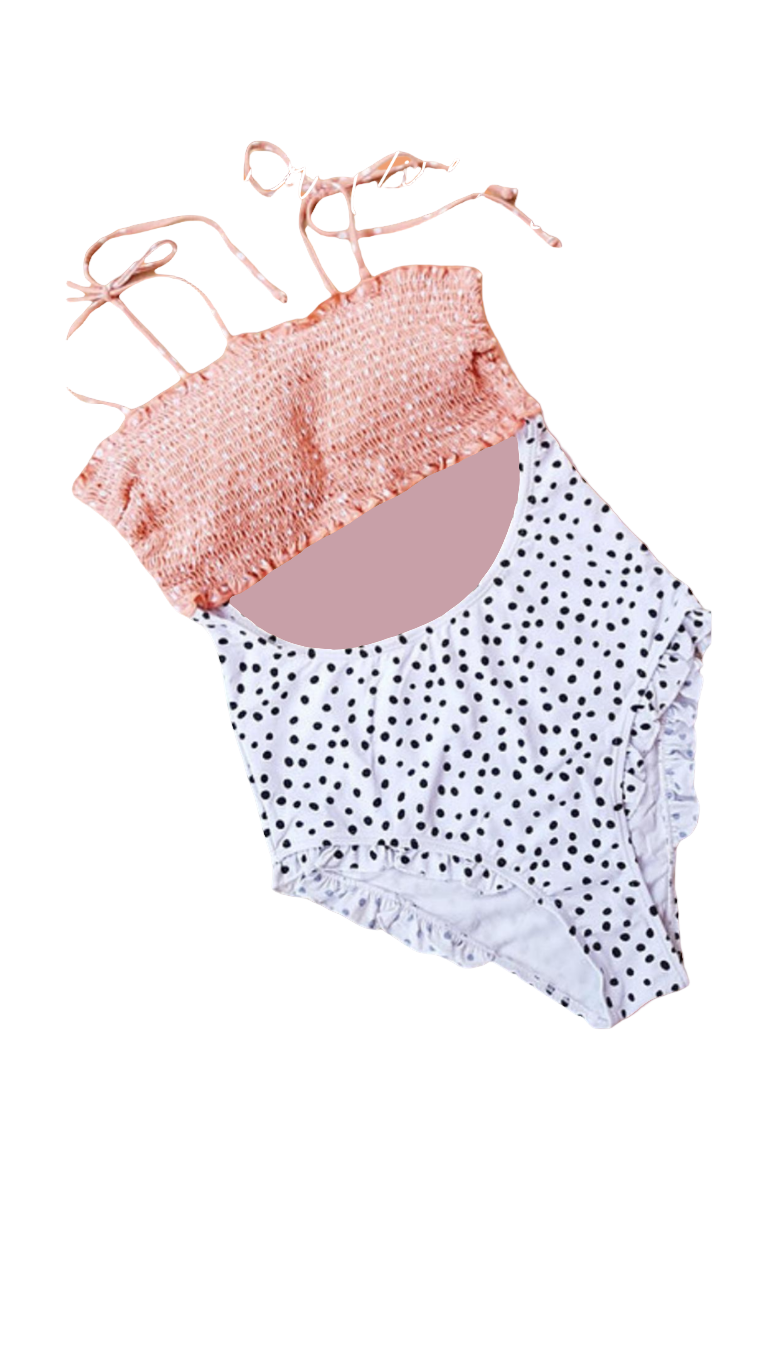 One Piece Swimsuit Peach
