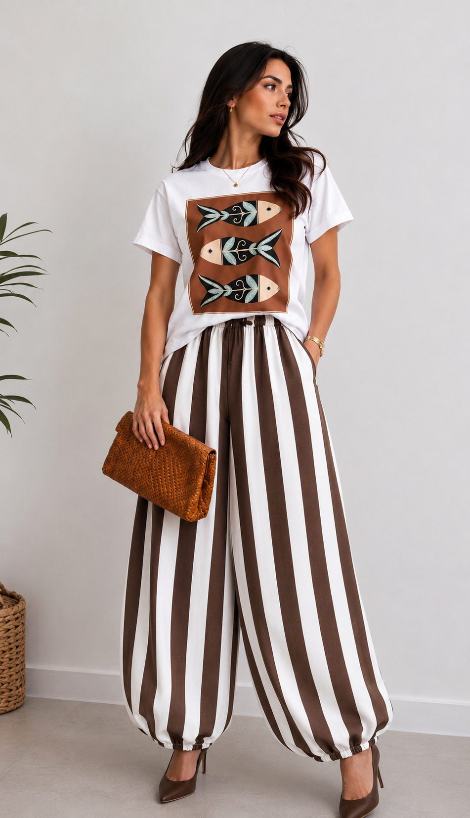 Pantalón Italiano a Rayas — Estilo Jogger