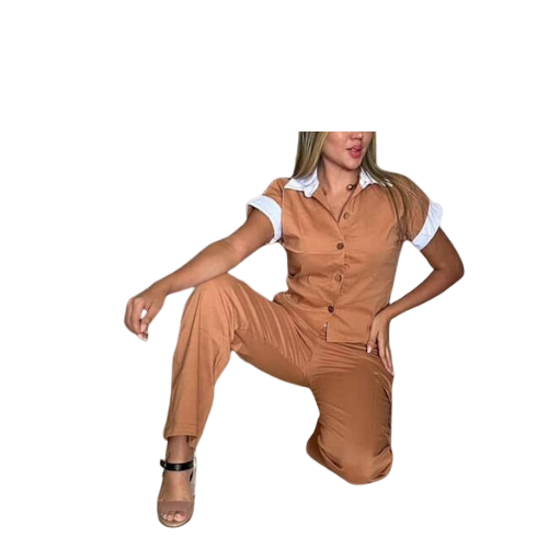 Set Contrast Chic 2 Piezas - Blusa Contraste y Pantalón Recto