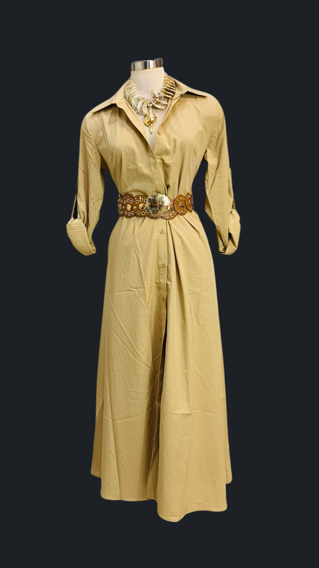 Vestido "Siena Doré" – Elegancia Natural