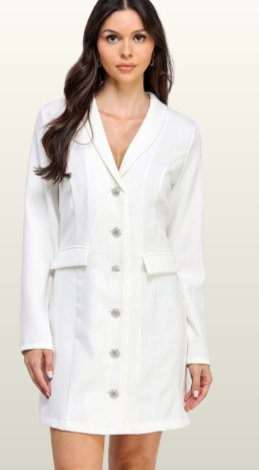 ELEGANT WHITE SHORT DRESS