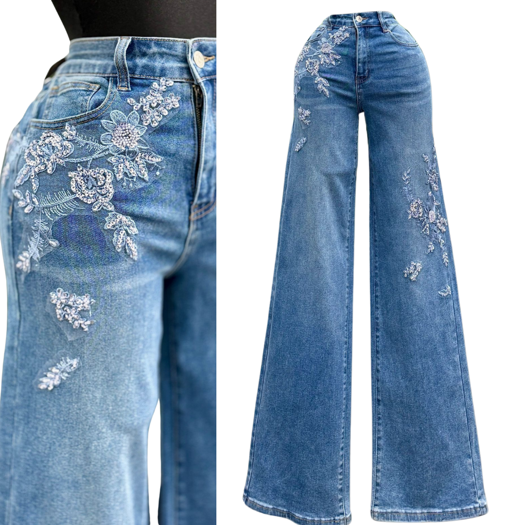 Jeans Delicate Flower