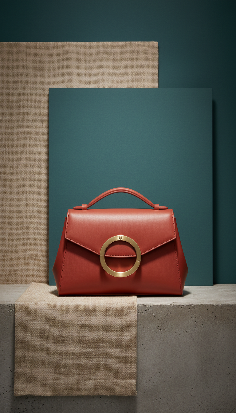 Terracotta rouge statement bag