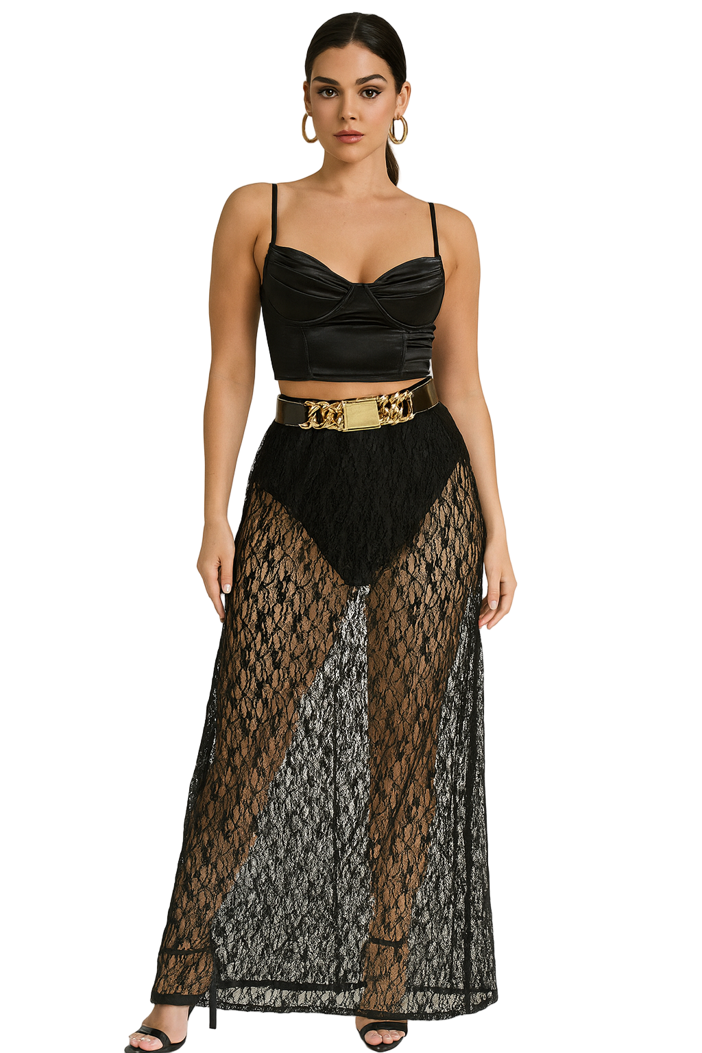 Falda de Encaje Elegante - Falda Sofisticada Mujer