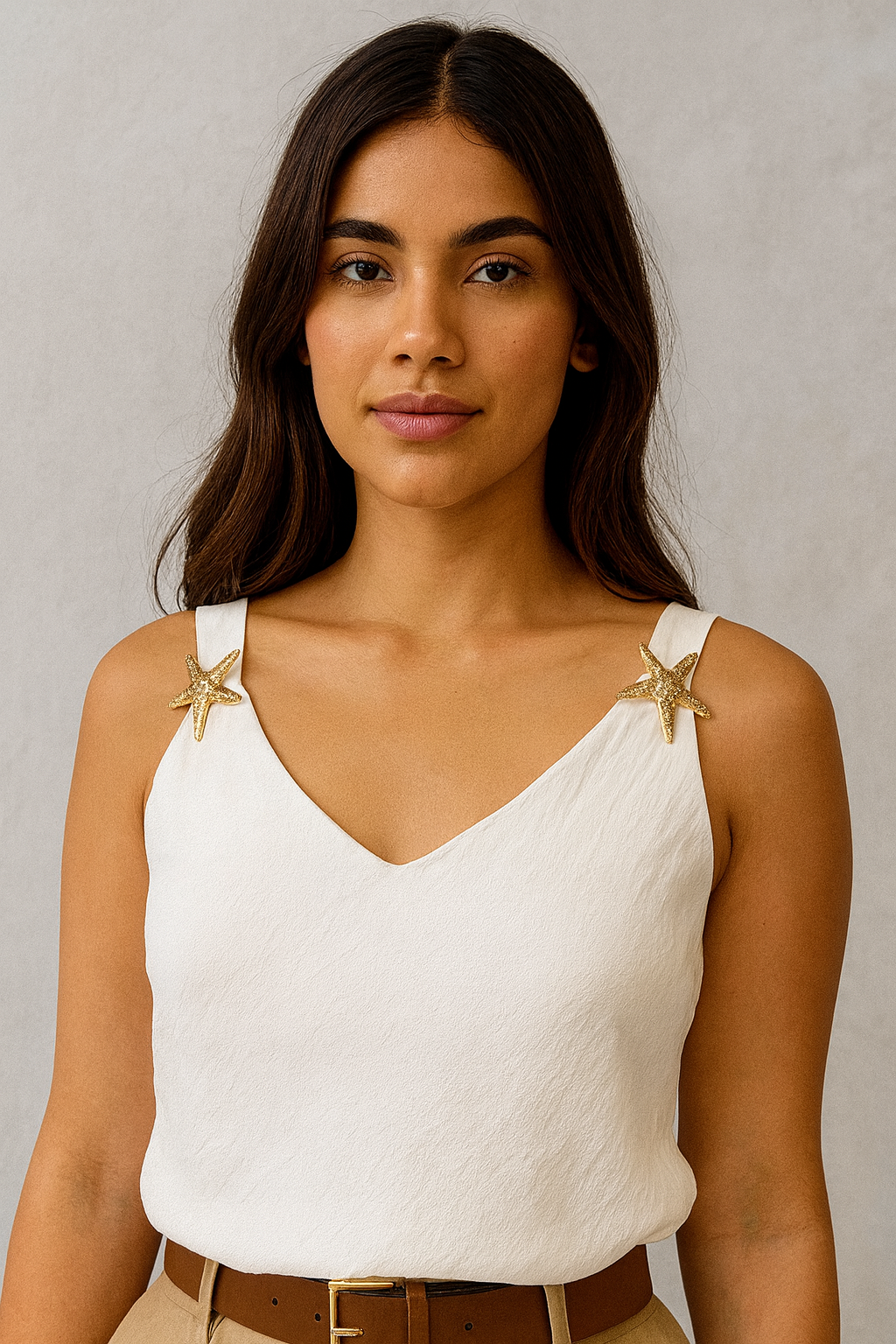 Italian Starfish detail white blouse