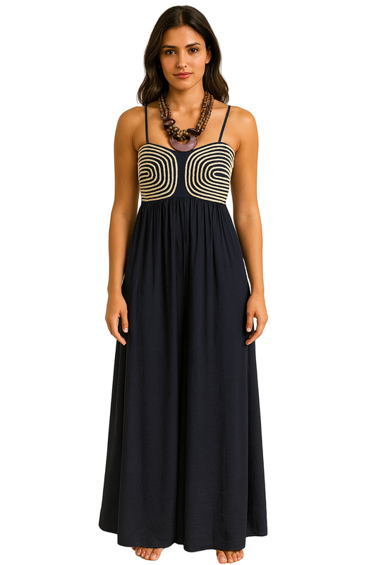 Enterizo Italiano Navy Elegante