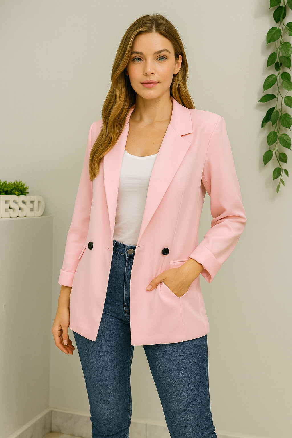 Italian Baby Pink Blazer