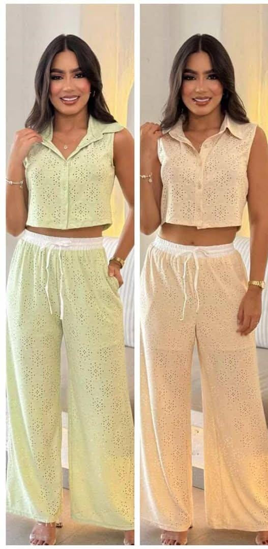 Set Chaleco y Pantalón de Ojalillo