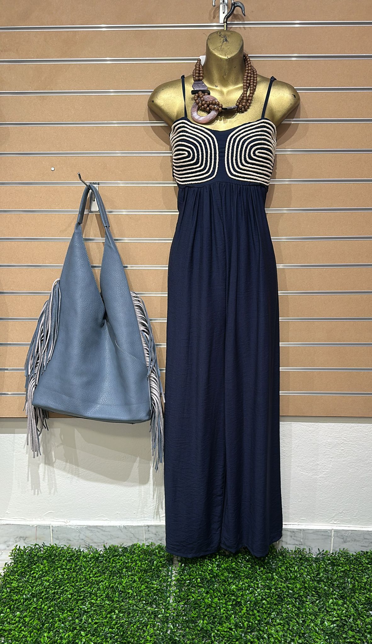 Enterizo Italiano Navy Elegante