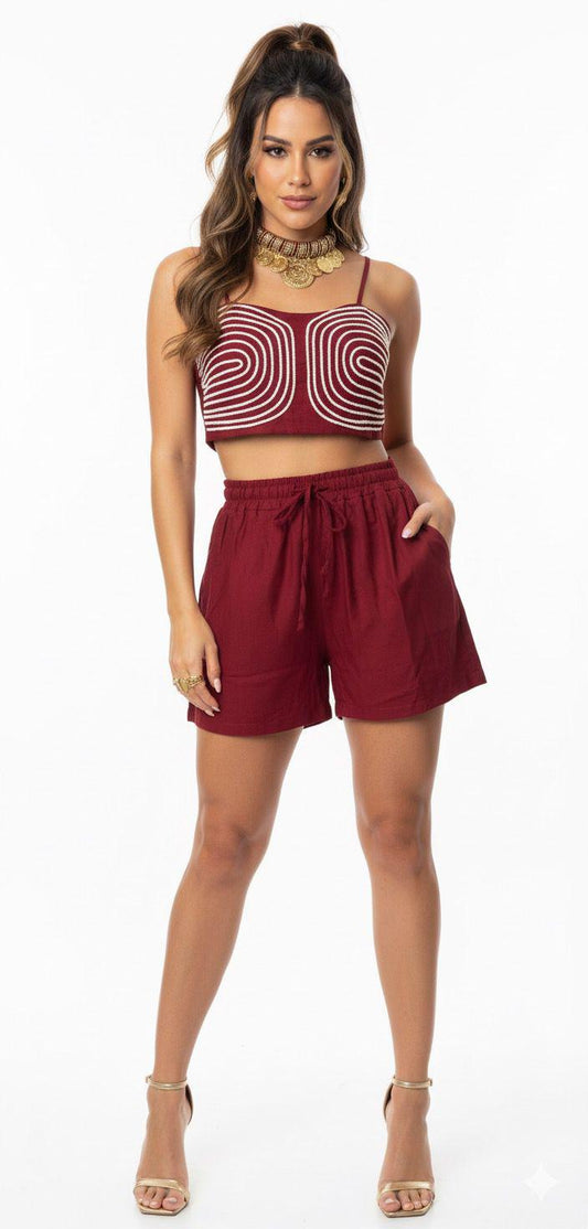 Set Cranberry Italiano - Elegancia Vibrante y Sofisticada