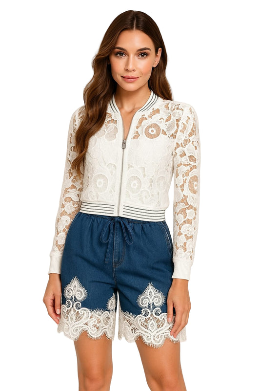 Pastel Design Denim Short