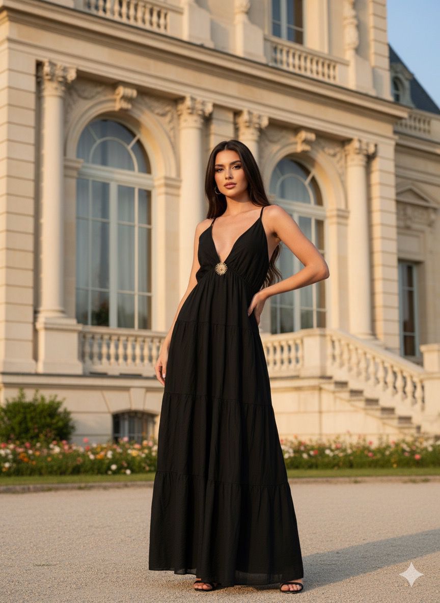Italy V Black Dress