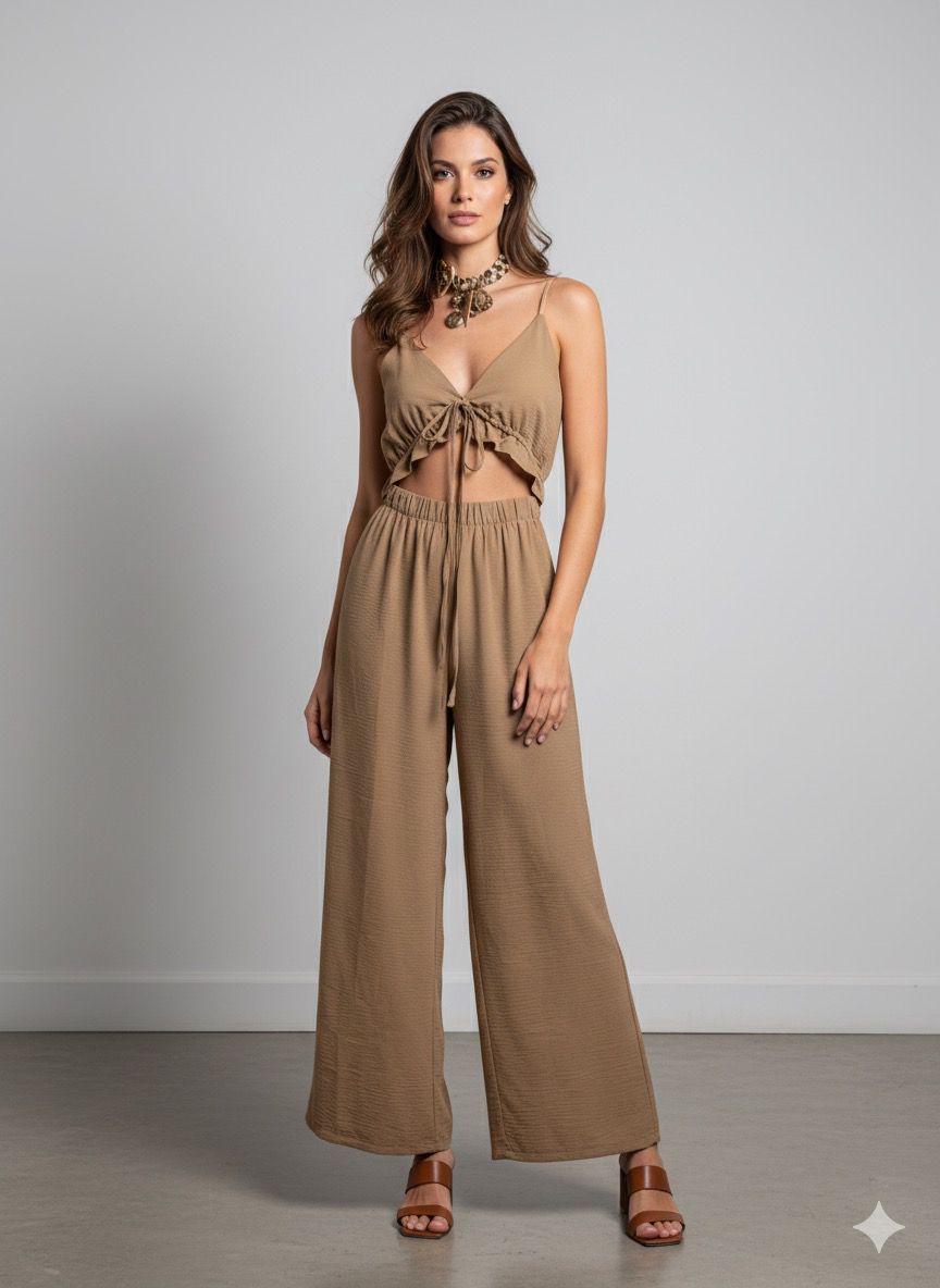 Made in Italy Beige Jumpsuit