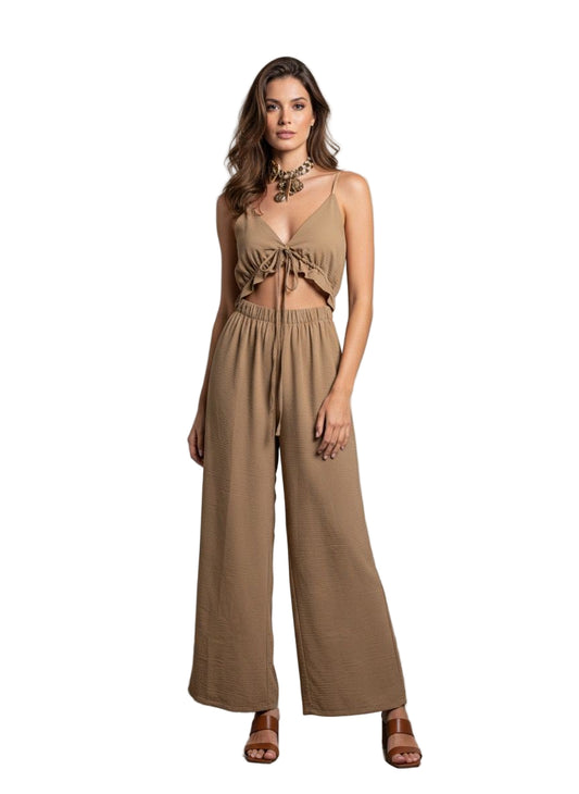Made in Italy Beige Jumpsuit