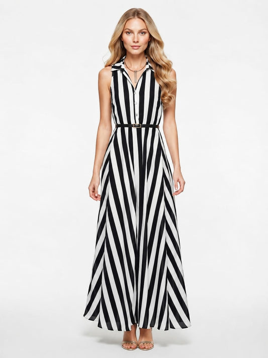 Vestido Italiano a Rayas con Correa — One Size (S-L)