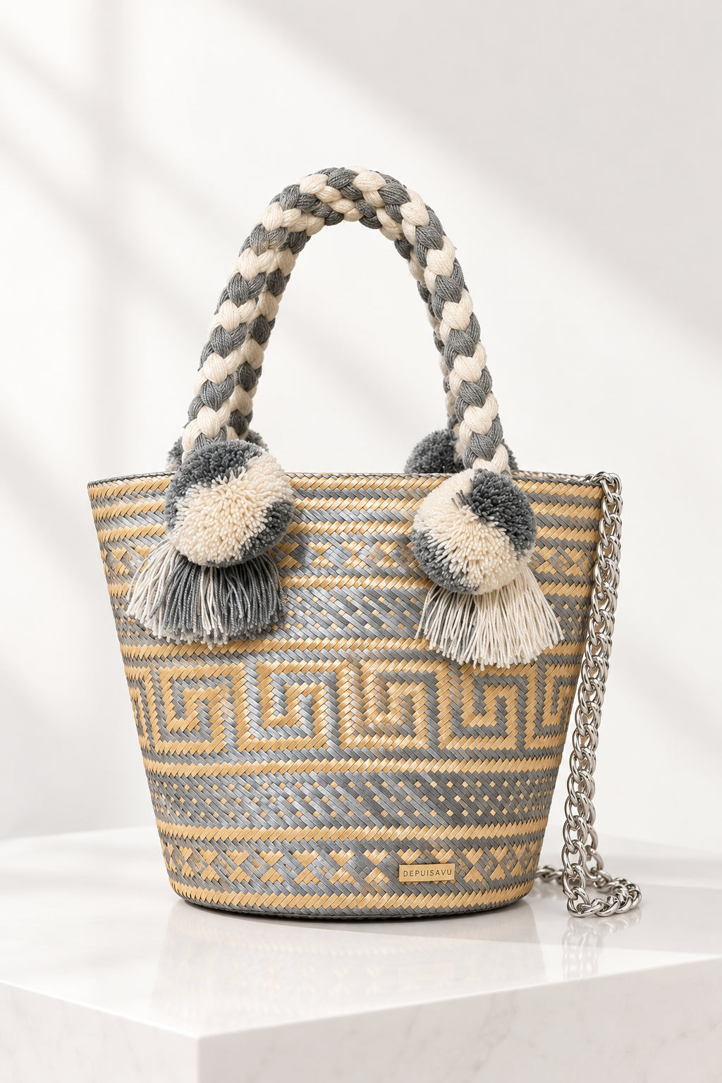 Bolso Boho Chic – Gris Pequeño