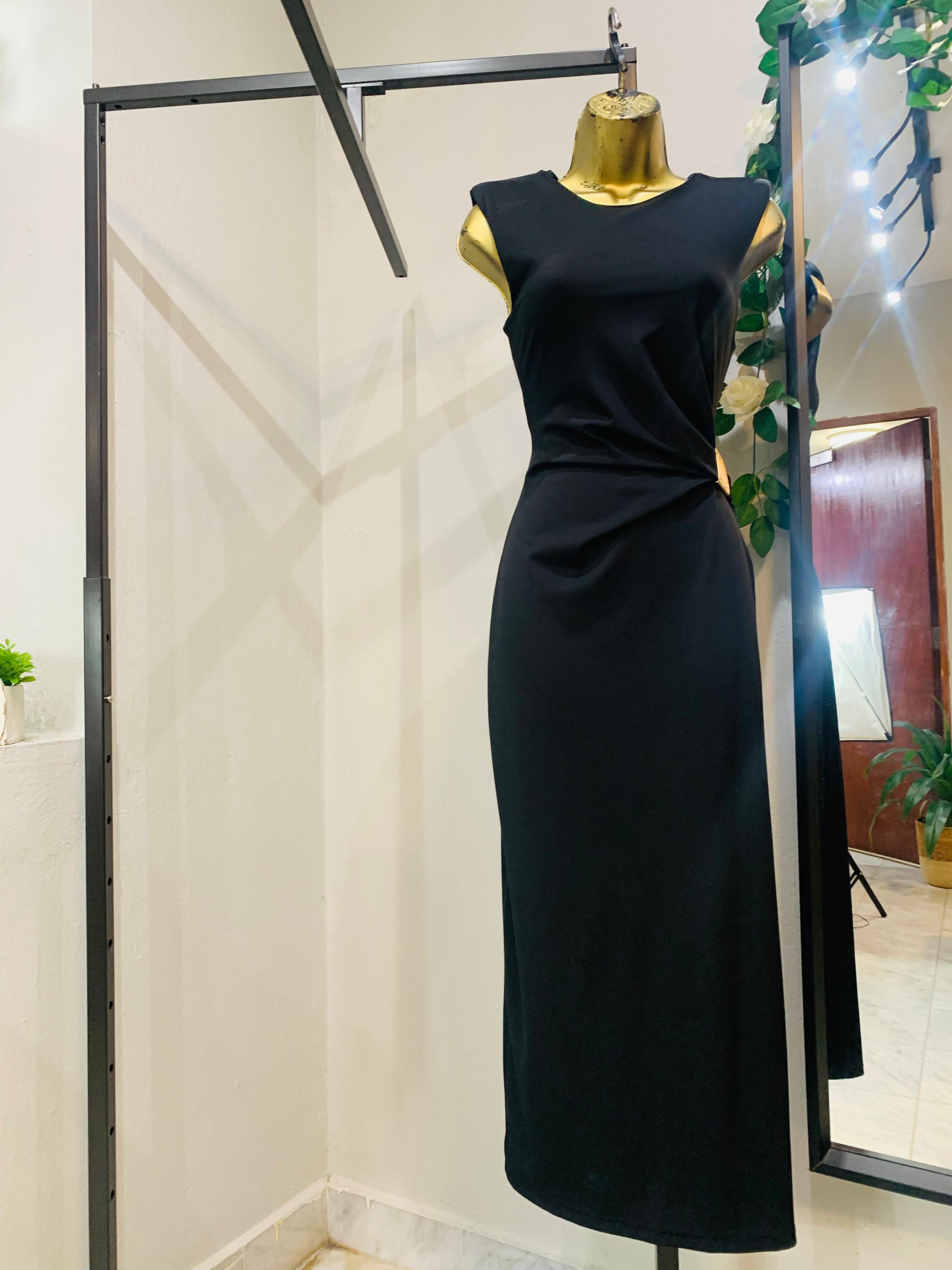 Vestido Largo Italy - Elegante Midi a Maxi con Drapeado
