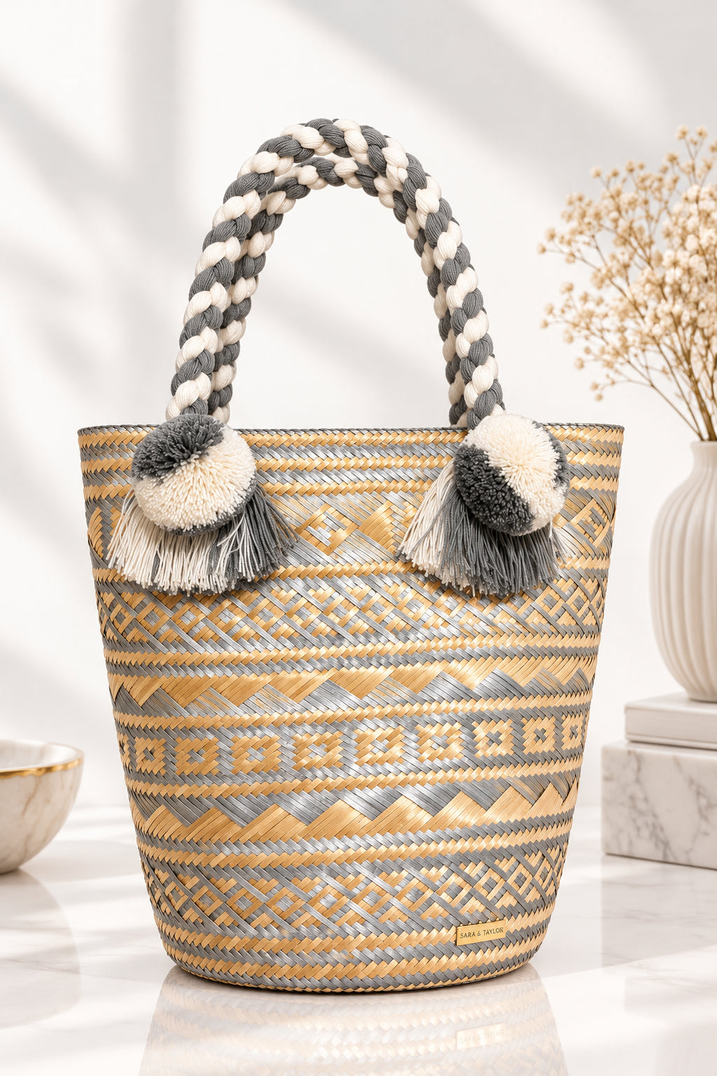 Bolso Boho Chic – Gris Grande